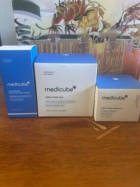 Zero Pore Pad + Hyaluronic Serum + Zero Pore Cream 2.0 — Blue/White